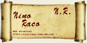 Nino Raco vizit kartica